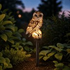 Solar Uilenlamp Resin Waterdicht Warm Licht Decoratief Ontwerp