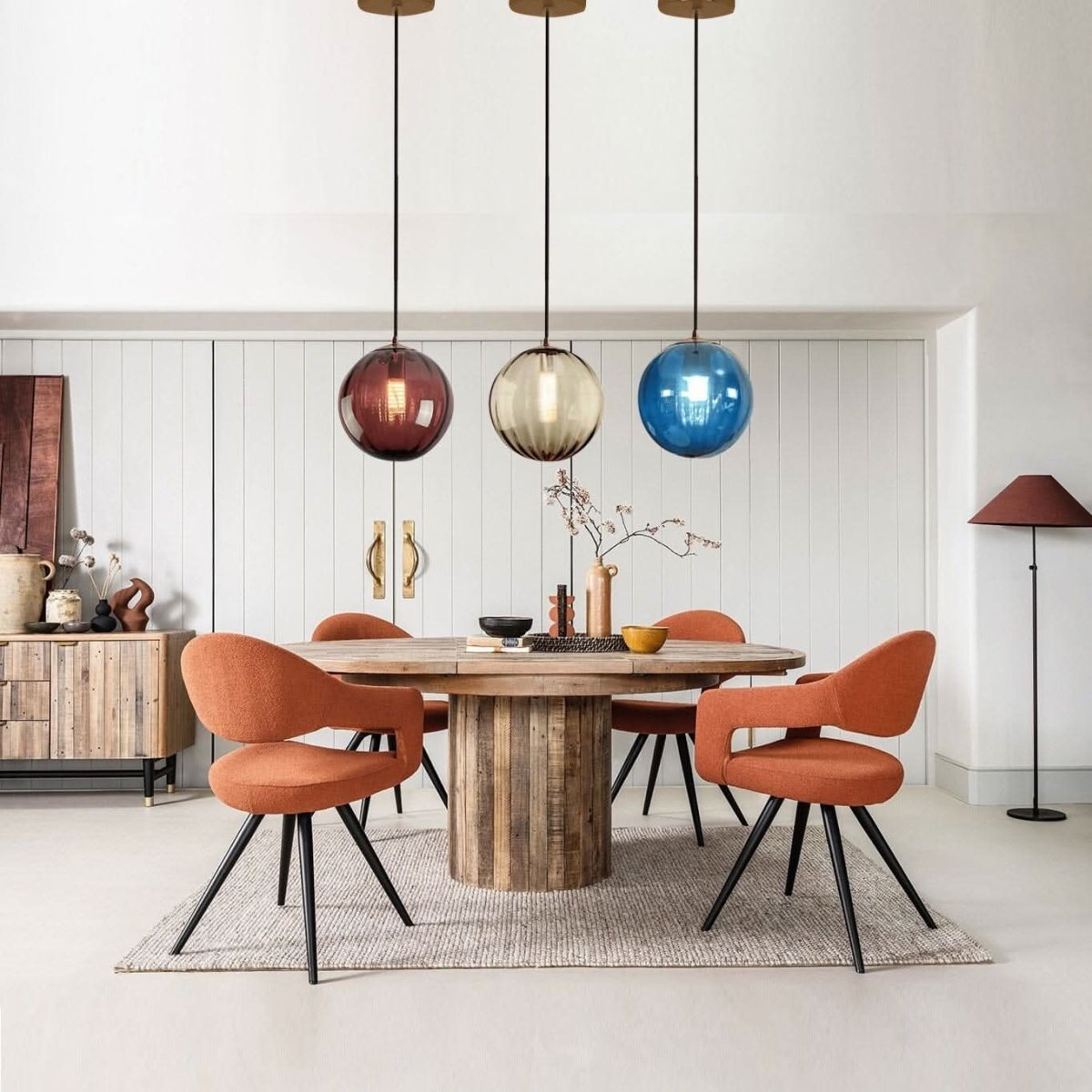 Glazen Hanglamp met Ronde Bolvorm voor Zachte Binnenverlichting