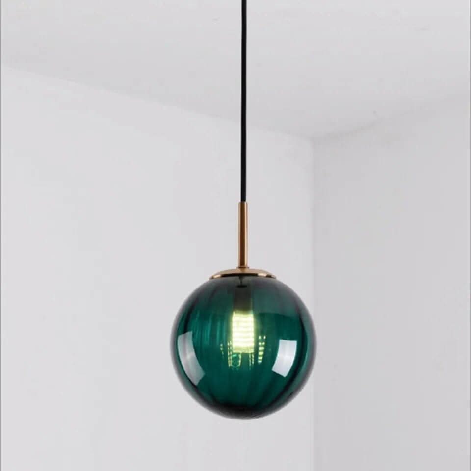 Glazen Hanglamp met Ronde Bolvorm voor Zachte Binnenverlichting