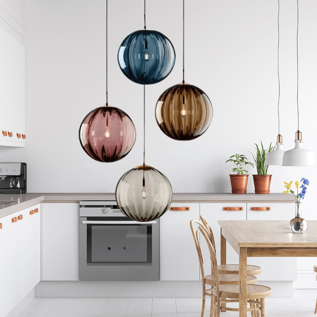 Glazen Hanglamp met Ronde Bolvorm voor Zachte Binnenverlichting