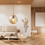 Glazen Hanglamp met Ronde Bolvorm voor Zachte Binnenverlichting