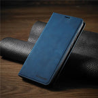 Leren Telefoonhoes Magnetische Sluiting Dagelijkse Bescherming