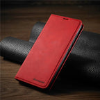 Leren Telefoonhoes Magnetische Sluiting Dagelijkse Bescherming