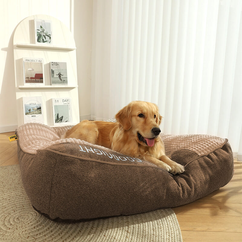 Orthopedisch Hondenbed met Verhoogde Rand en Zachte Pluche