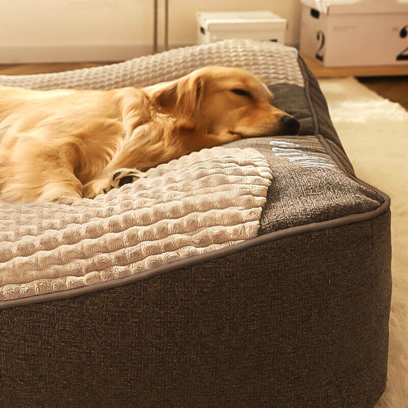 Orthopedisch Hondenbed met Verhoogde Rand en Zachte Pluche