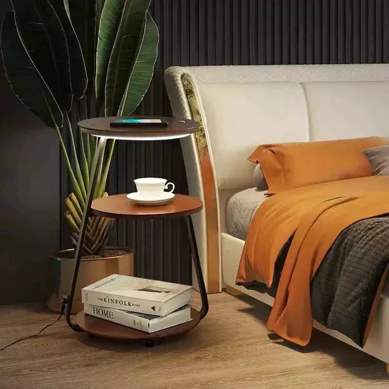 Dubbel Laag Bijzettafel met Opbergruimte en Stevige Constructie voor Moderne Interieurs