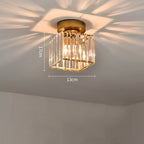 Inbouw Plafondlamp Met Kristalglas En Compact Ontwerp Voor Heldere Gangverlichting