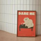 Canvas Wanddecoratie Met Kattenillustratie Voor Een Speelse En Moderne Uitstraling