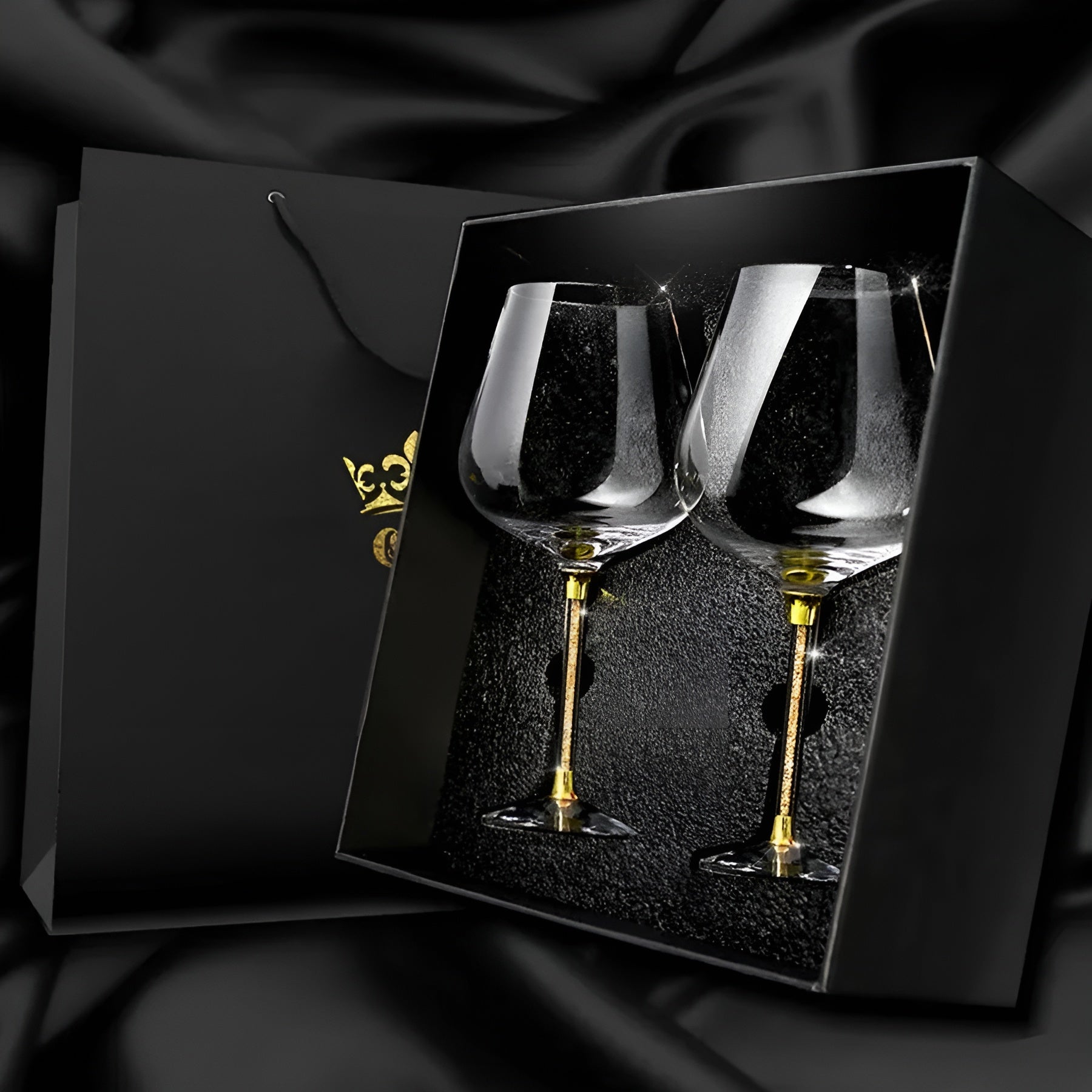 Kristalglazen Wijnglazenset van Twee voor Diners en Feestelijke Tafels