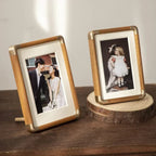 Houten Fotolijst met Metalen Hoekaccenten