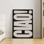 Canvas Wanddecoratie Met Italiaanse Tekstprint Voor Een Moderne En Stijlvolle Uitstraling