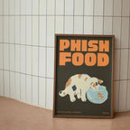 Canvas Wanddecoratie Met Kattenillustratie Voor Een Speelse En Moderne Uitstraling