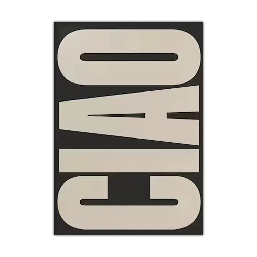 Canvas Wanddecoratie Met Italiaanse Tekstprint Voor Een Moderne En Stijlvolle Uitstraling