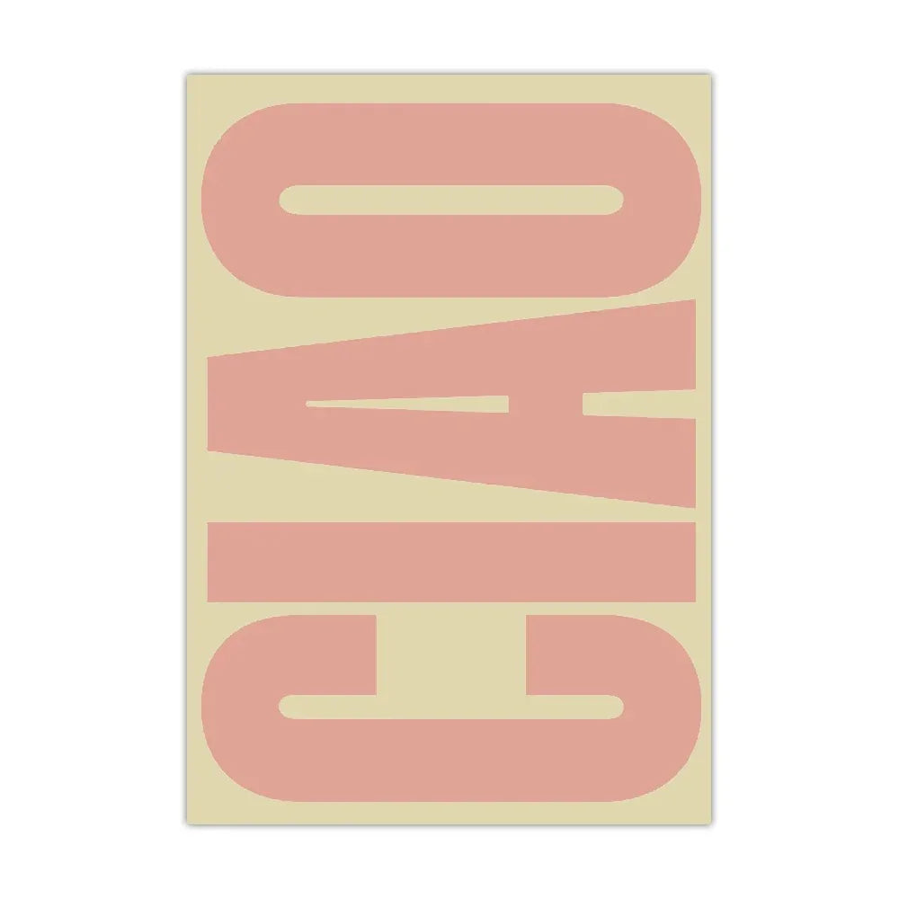 Canvas Wanddecoratie Met Italiaanse Tekstprint Voor Een Moderne En Stijlvolle Uitstraling