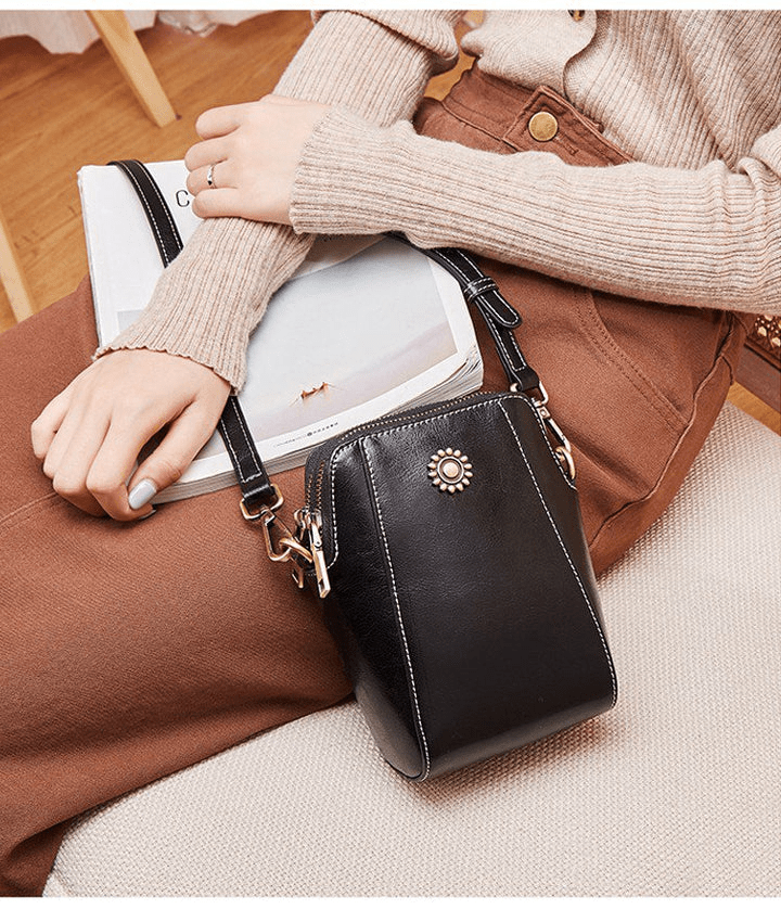Leren Crossbodytas met Verstelbare Schouderriem