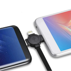 Uittrekbare 3‑in‑1 Oplaadkabel met Telefoonhouder en Trekbestendige Constructie