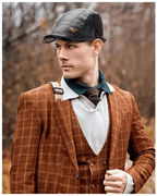 Leren Baret met Verstelbare Band en Tijdloos Ontwerp