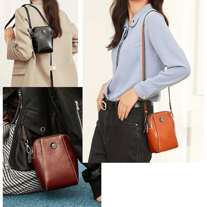Leren Crossbodytas met Verstelbare Schouderriem