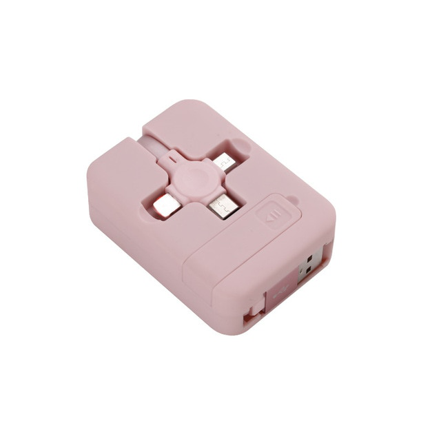 Uittrekbare 3‑in‑1 Oplaadkabel met Telefoonhouder en Trekbestendige Constructie