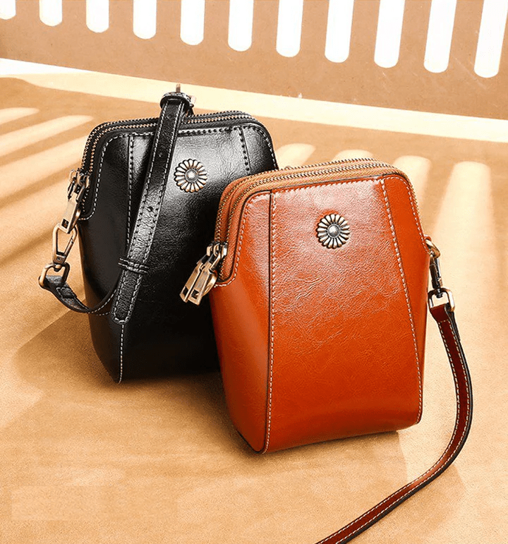 Leren Crossbodytas met Verstelbare Schouderriem