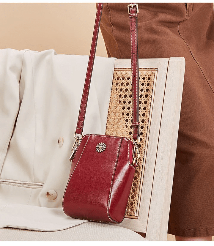 Leren Crossbodytas met Verstelbare Schouderriem