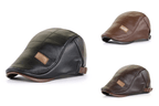 Leren Baret met Verstelbare Band en Tijdloos Ontwerp