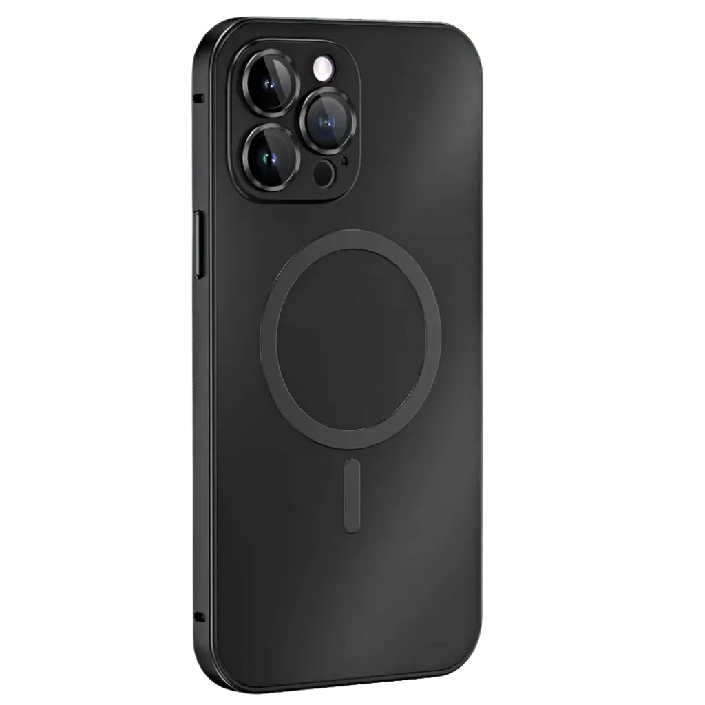 Slank MagSafe iPhone-hoesje van metaal met camerabescherming