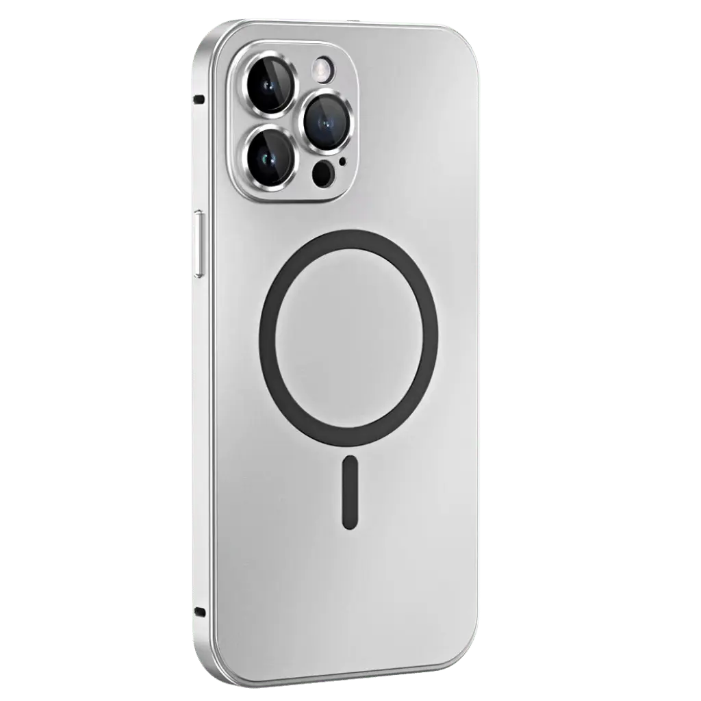 Slank MagSafe iPhone-hoesje van metaal met camerabescherming