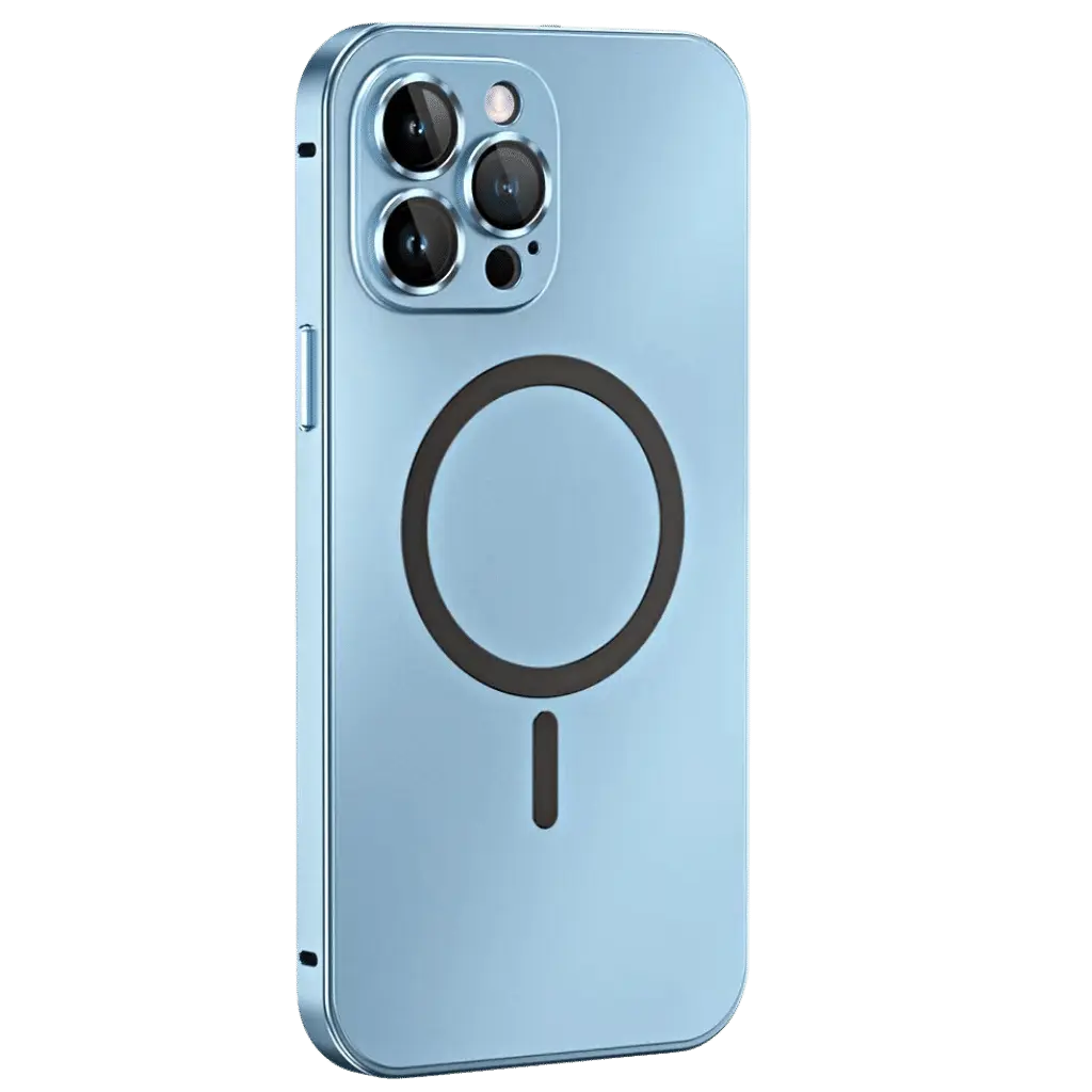 Slank MagSafe iPhone-hoesje van metaal met camerabescherming