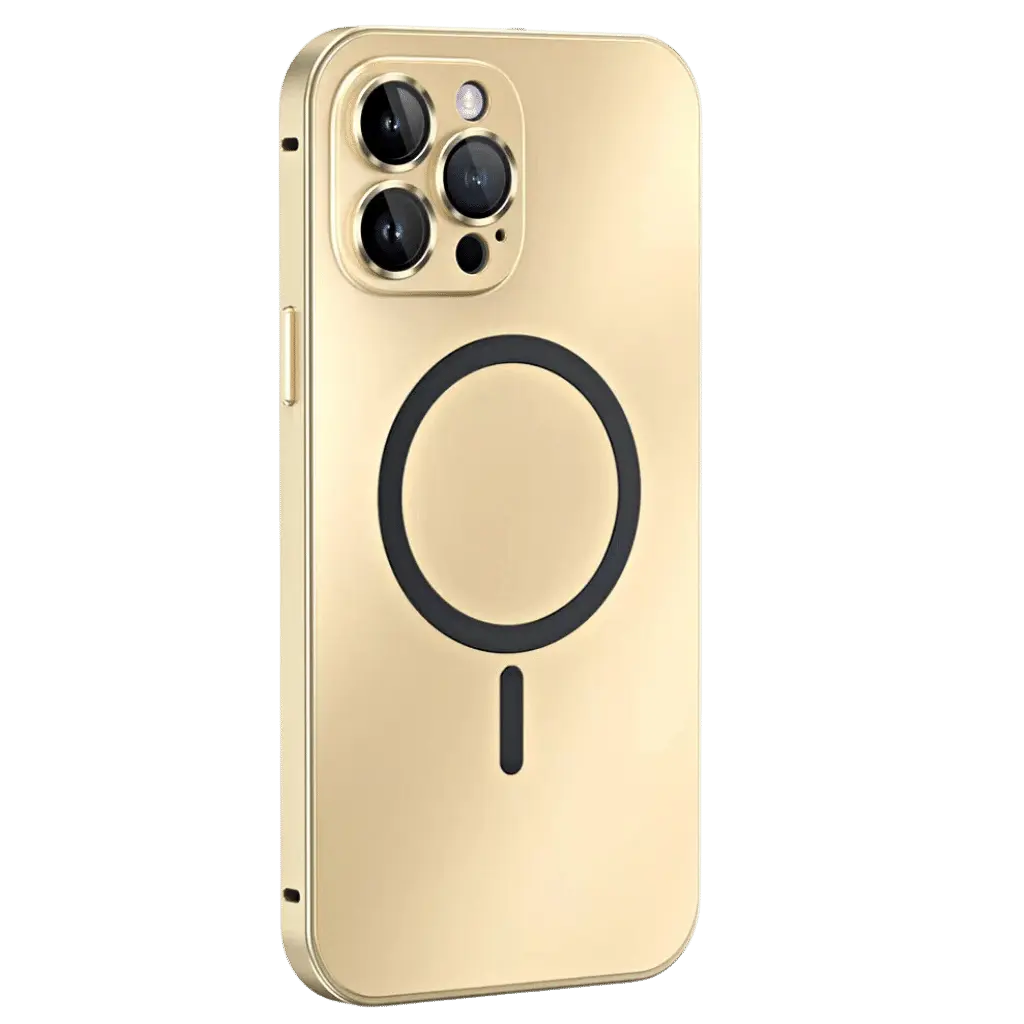 Slank MagSafe iPhone-hoesje van metaal met camerabescherming