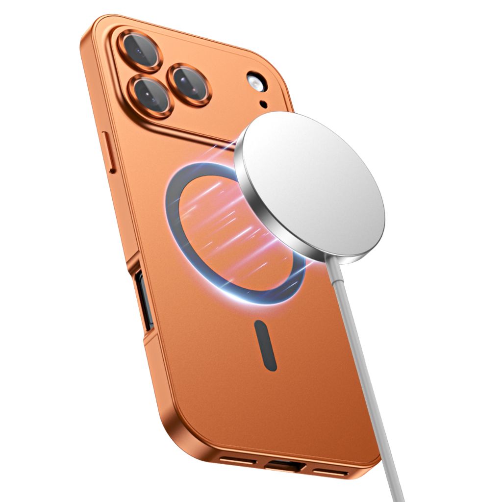Slank MagSafe iPhone-hoesje van metaal met camerabescherming