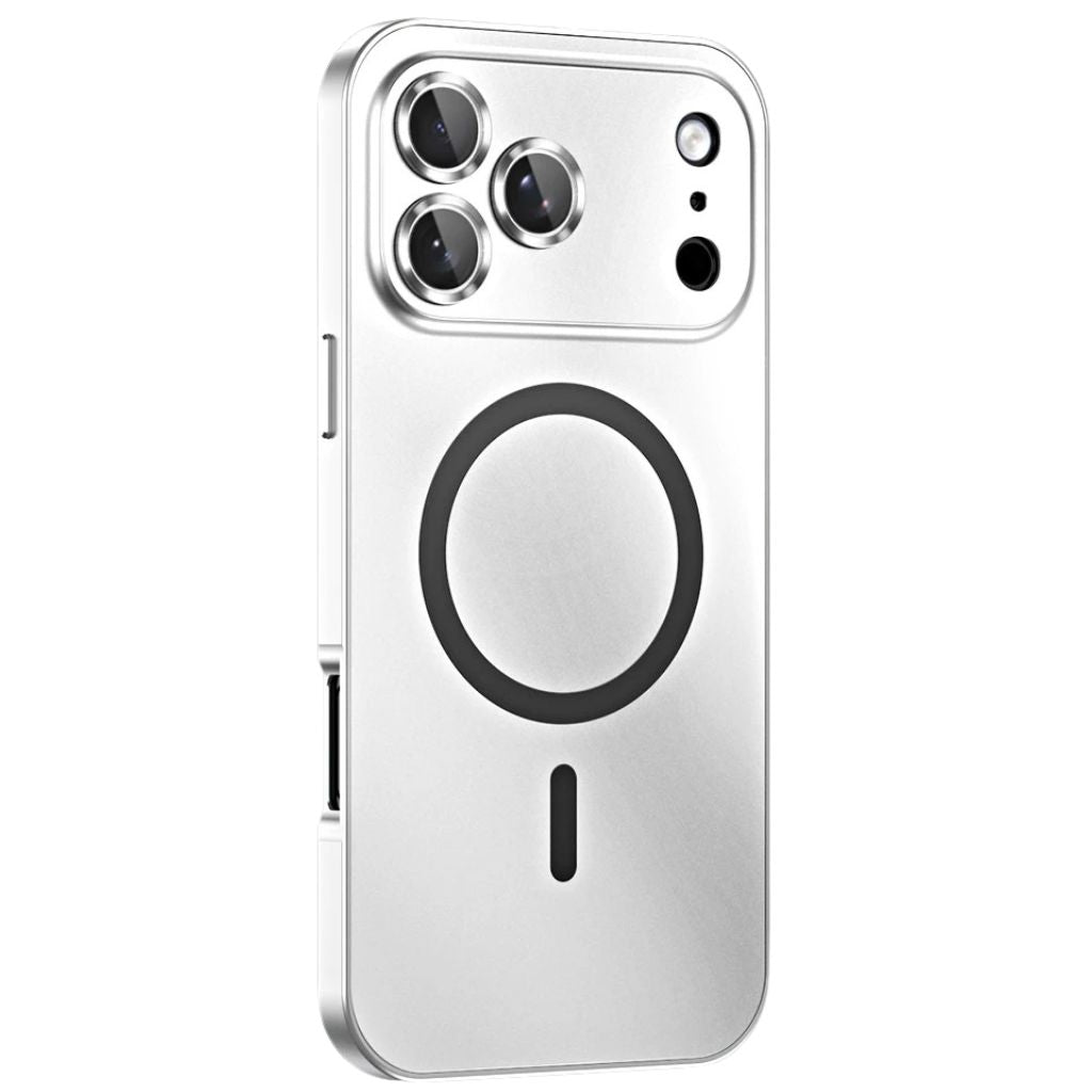 Slank MagSafe iPhone-hoesje van metaal met camerabescherming