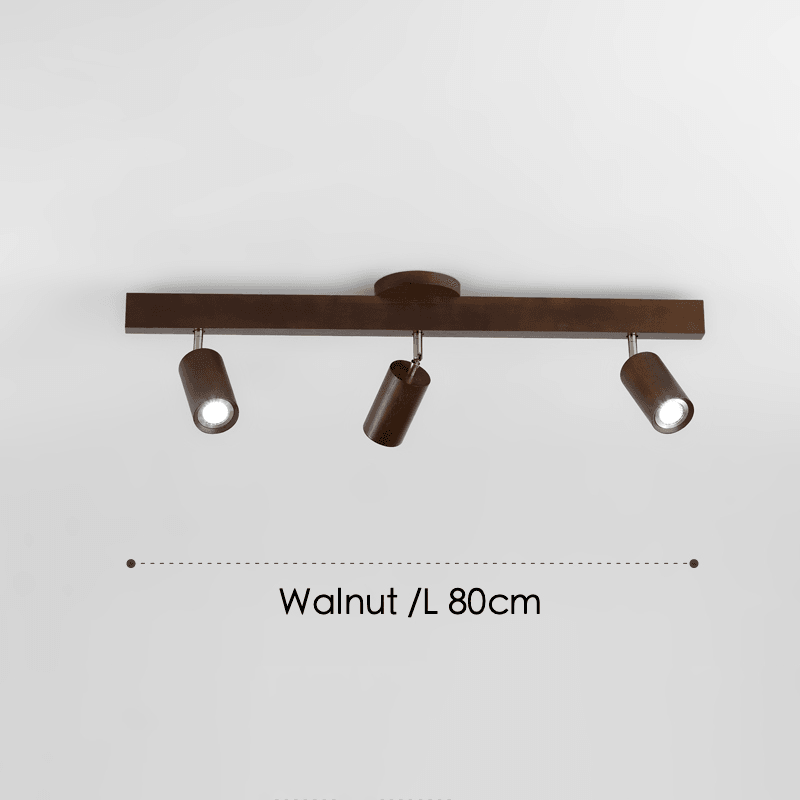 Houten Plafondlamp Met Verstelbare Lichtstraal En Minimalistisch Ontwerp