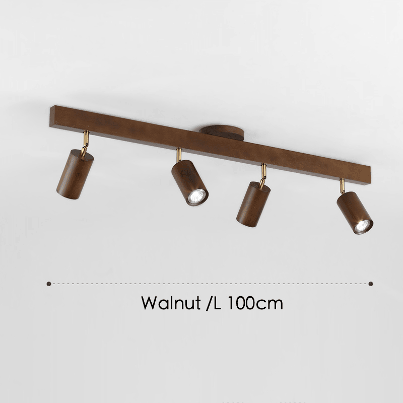 Houten Plafondlamp Met Verstelbare Lichtstraal En Minimalistisch Ontwerp