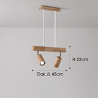 Houten Plafondlamp Met Verstelbare Lichtstraal En Minimalistisch Ontwerp