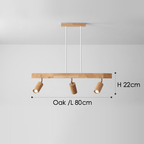 Houten Plafondlamp Met Verstelbare Lichtstraal En Minimalistisch Ontwerp