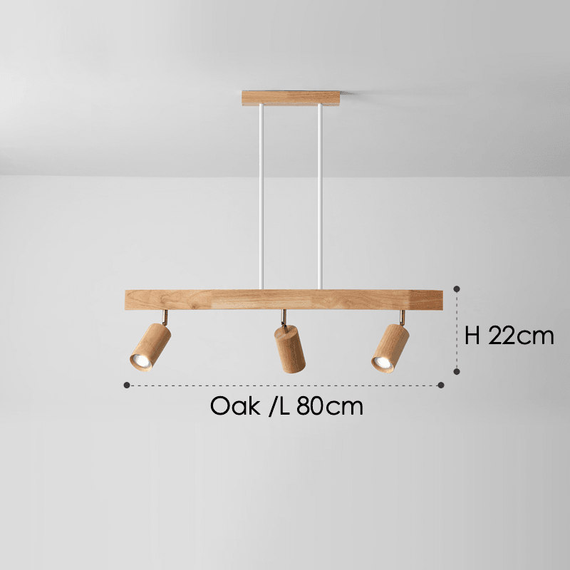 Houten Plafondlamp Met Verstelbare Lichtstraal En Minimalistisch Ontwerp