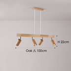 Houten Plafondlamp Met Verstelbare Lichtstraal En Minimalistisch Ontwerp
