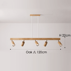 Houten Plafondlamp Met Verstelbare Lichtstraal En Minimalistisch Ontwerp