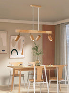 Houten Plafondlamp Met Verstelbare Lichtstraal En Minimalistisch Ontwerp
