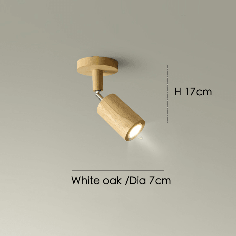 Houten Plafondlamp Met Verstelbare Lichtstraal En Minimalistisch Ontwerp