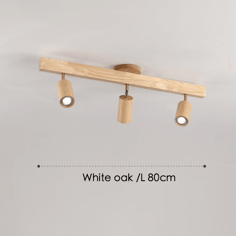 Houten Plafondlamp Met Verstelbare Lichtstraal En Minimalistisch Ontwerp