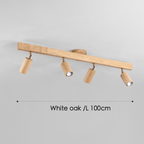 Houten Plafondlamp Met Verstelbare Lichtstraal En Minimalistisch Ontwerp