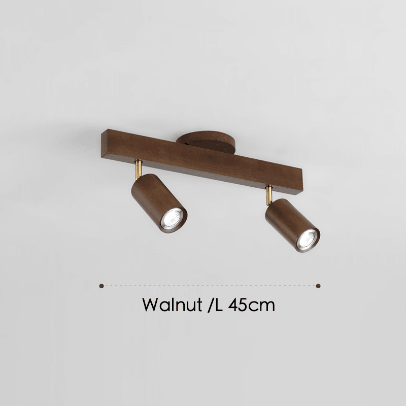 Houten Plafondlamp Met Verstelbare Lichtstraal En Minimalistisch Ontwerp