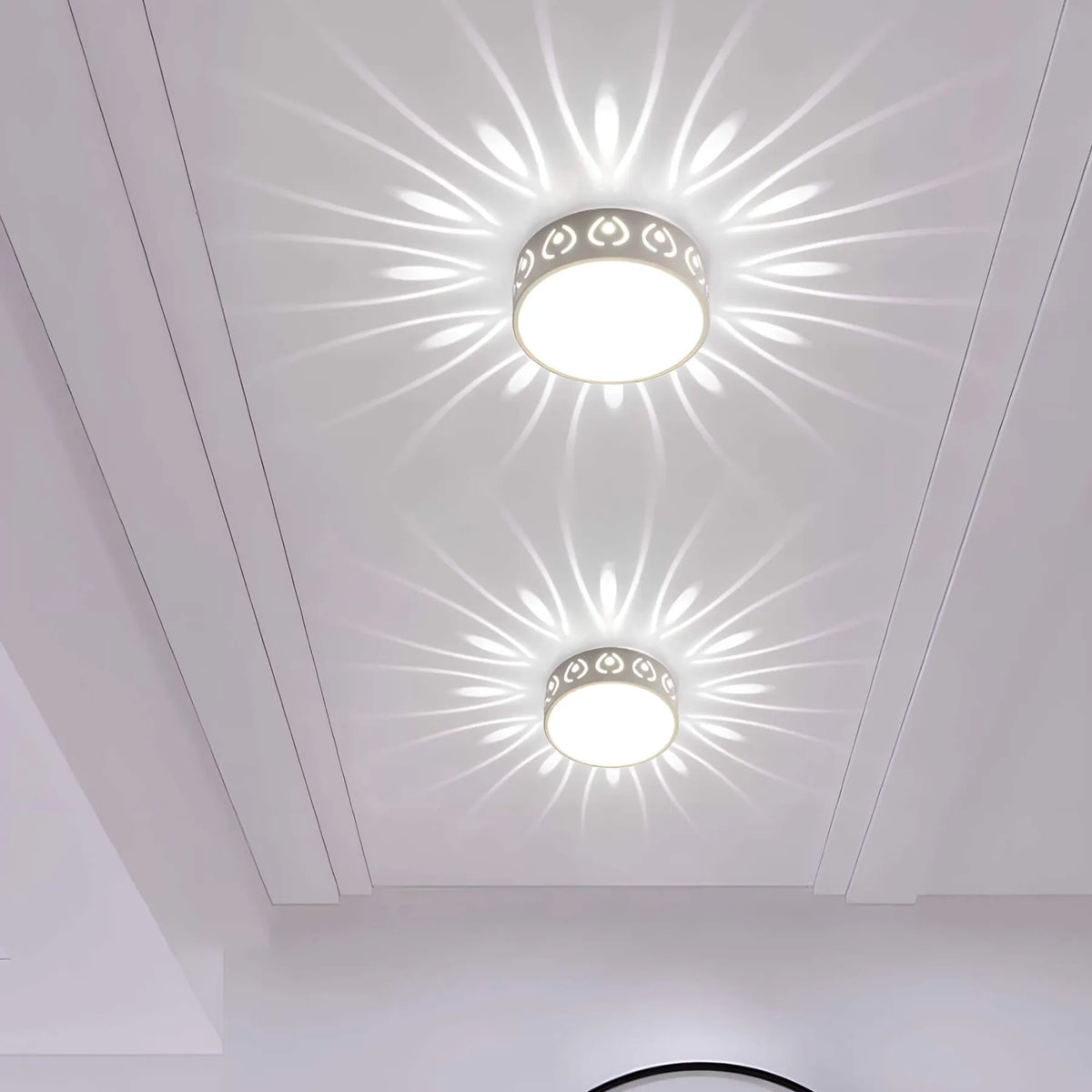 Plafondlamp met Kristalaccent en Straleneffect