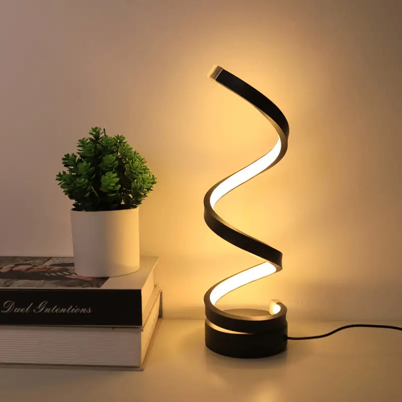 Elegante LED Tafellamp met Spiraalvormig Ontwerp