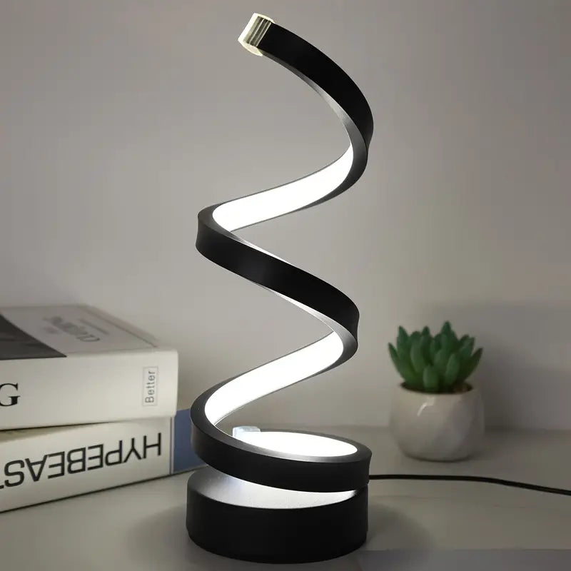Elegante LED Tafellamp met Spiraalvormig Ontwerp