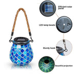 Solar Buitenlamp Met Gekleurd Glas En Sfeervolle Lichtpatronen
