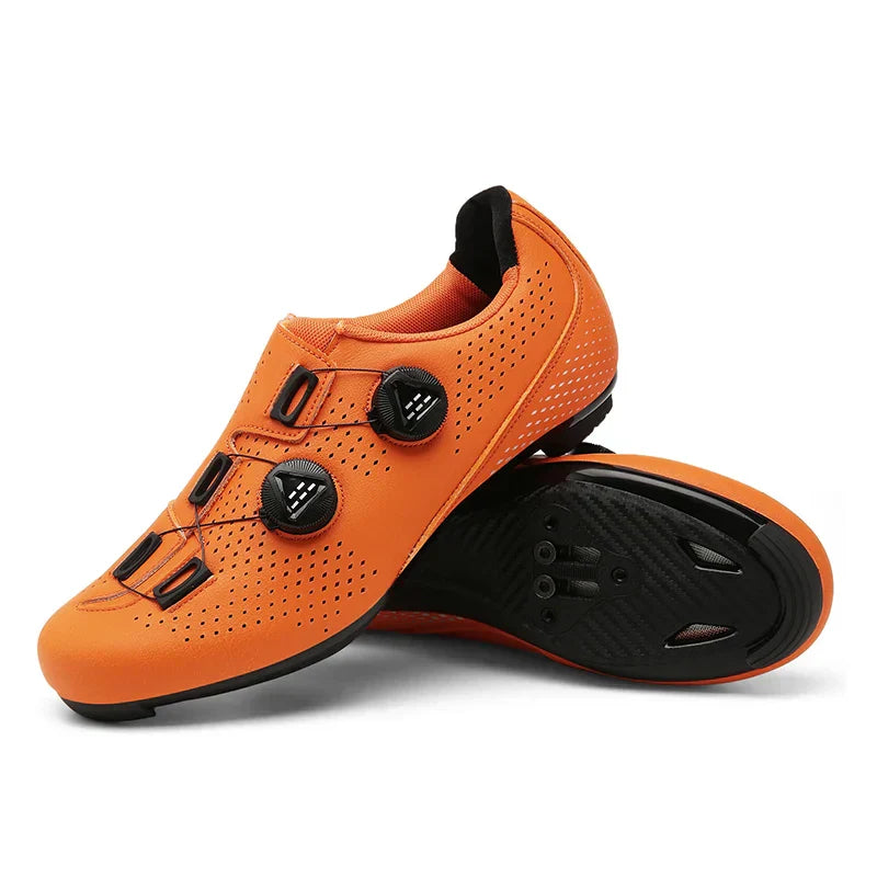 Unisex Fietsschoenen met Perforatie en Dubbele Draaisluiting