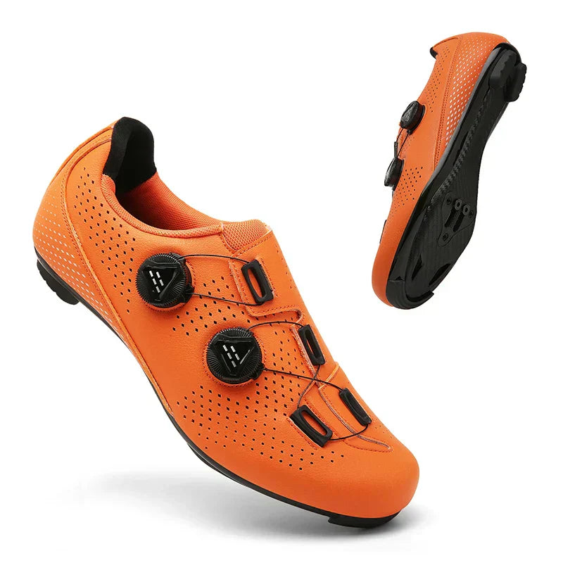 Unisex Fietsschoenen met Perforatie en Dubbele Draaisluiting